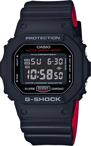 G-Shock Digital Watch Black and Red Series DW5600HR-1