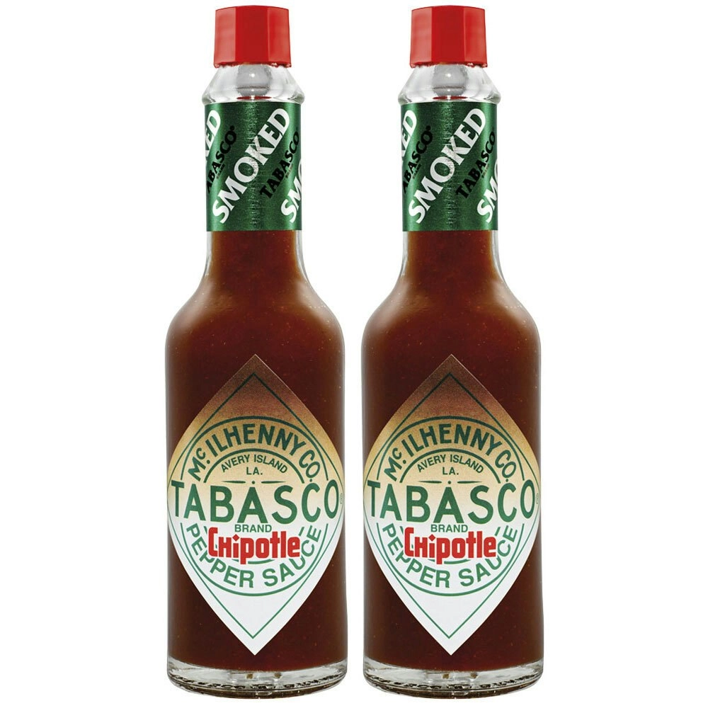 2x Tabasco 60ml Smoked Chipotle Hot/Spicy Jalapeno/Pepper Sauce/Marinade Food