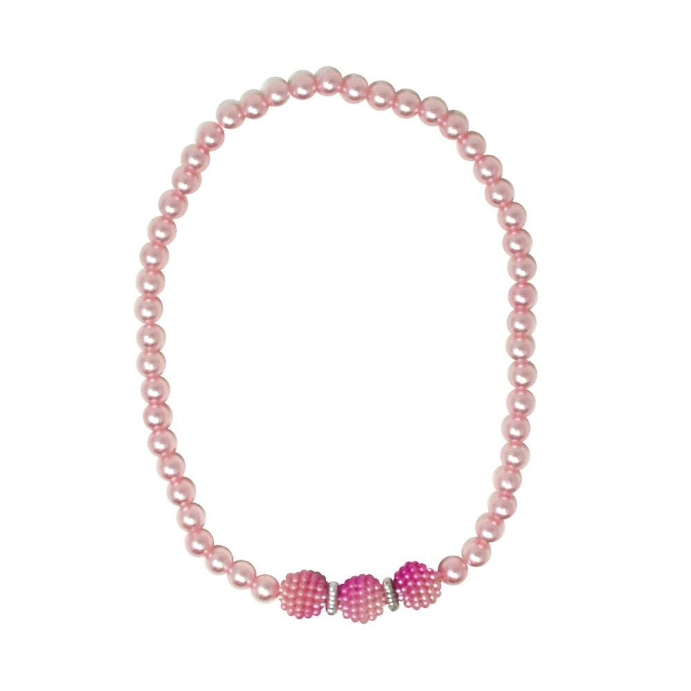 Pink Poppy Pearl Bubble Necklace