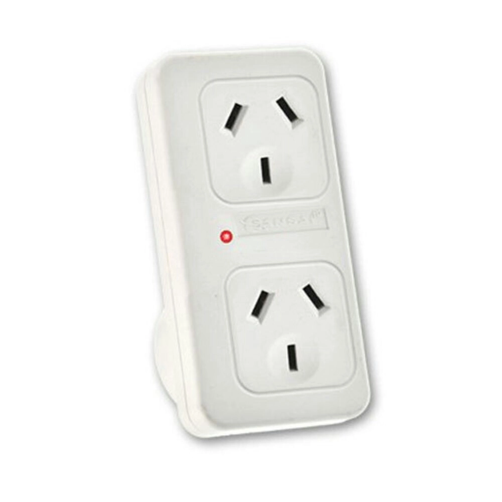 Sansai Vertical Up Powerpoint Double Adaptor/Outlet Power Board Splitter/NZ/AU