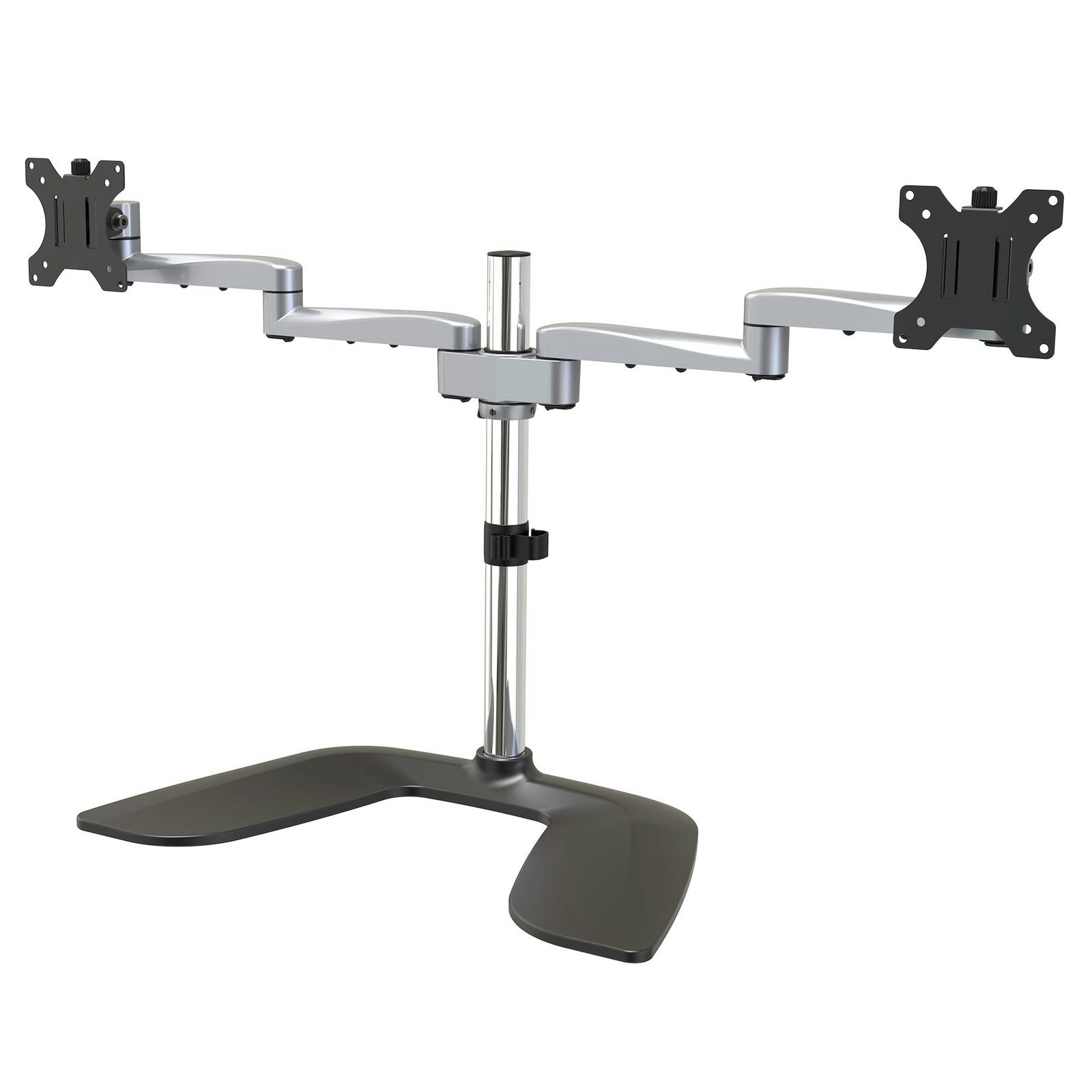 Star Tech Dual Ergonomic 8kg Per Monitor Stand VESA Mount f/ 32in Display Silver