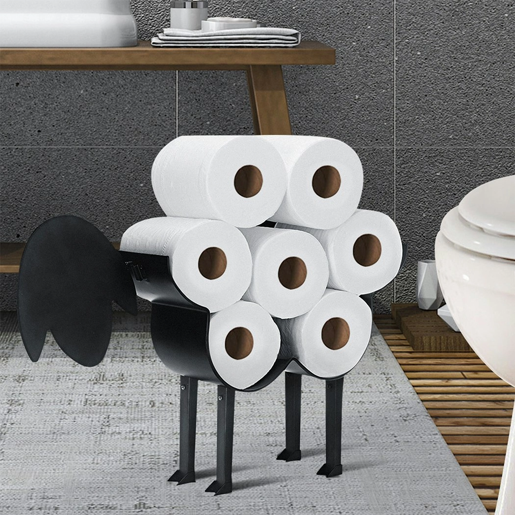 Traderight Toilet Paper Holder Roll Stand Wall Sheep Storage Bathroom Organizer