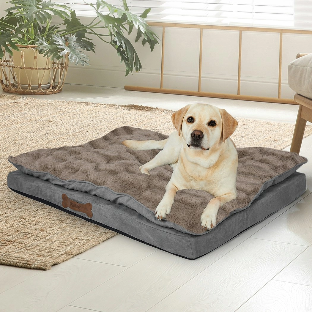 Pawz Dog Calming Bed Pet Cat Removable Cover Washable Orthopedic Memory Foam S