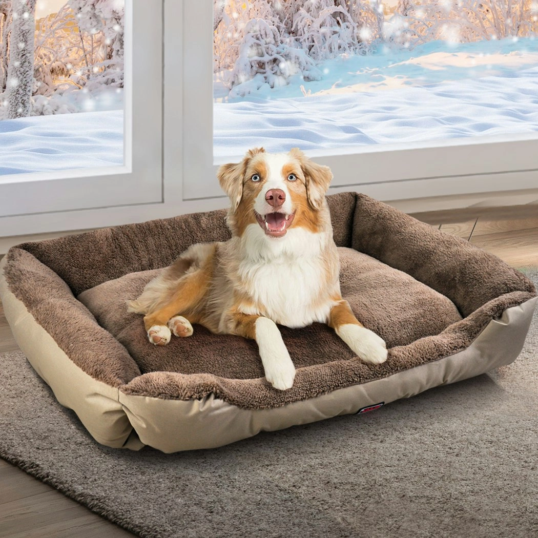 Pawz Pet Bed Mattress Dog Cat Pad Mat Cushion Soft Winter Warm Large Cream