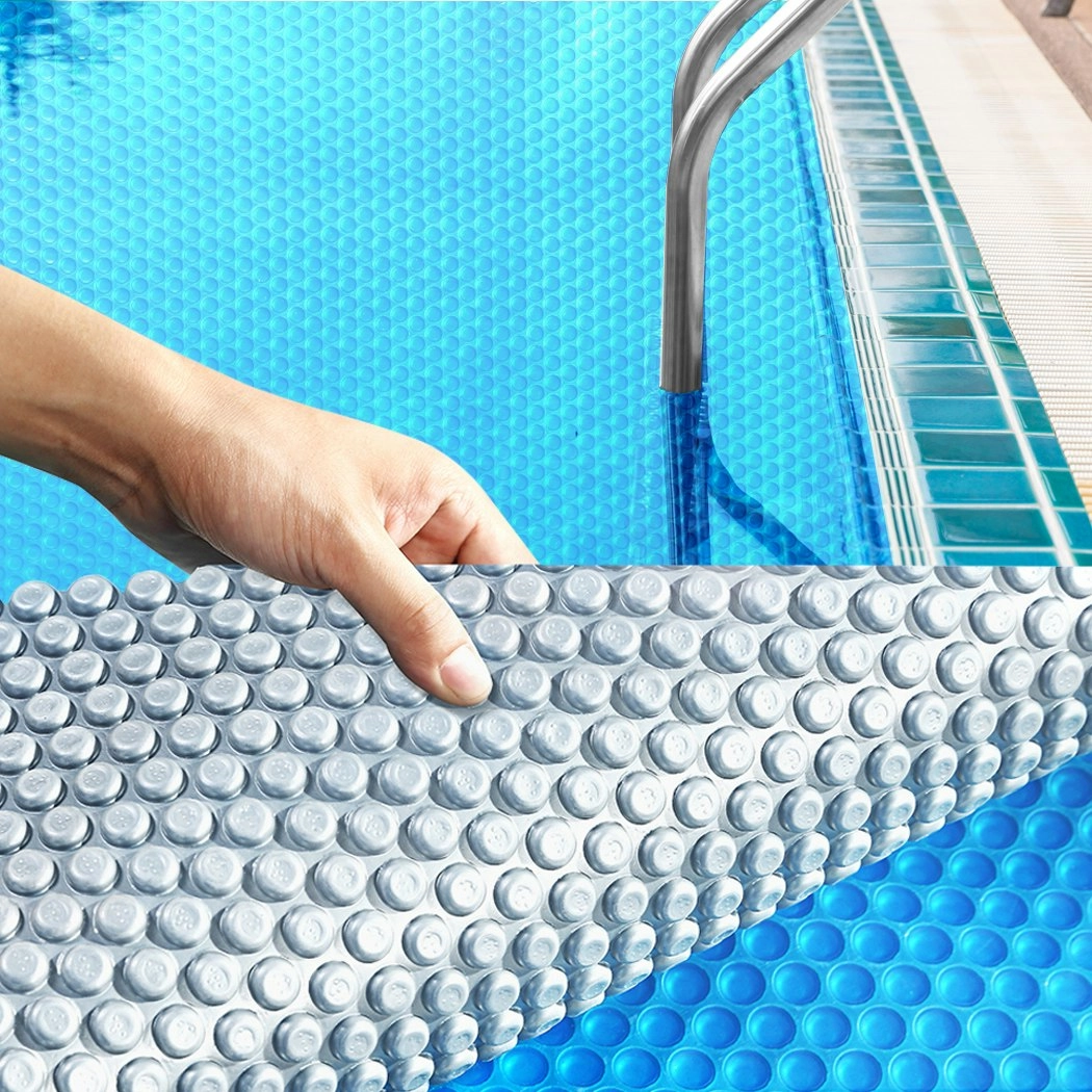 Traderight Group  Solar Swimming Pool Cover 400 Micron Outdoor Bubble Blanket Heater 11 X 4.8M