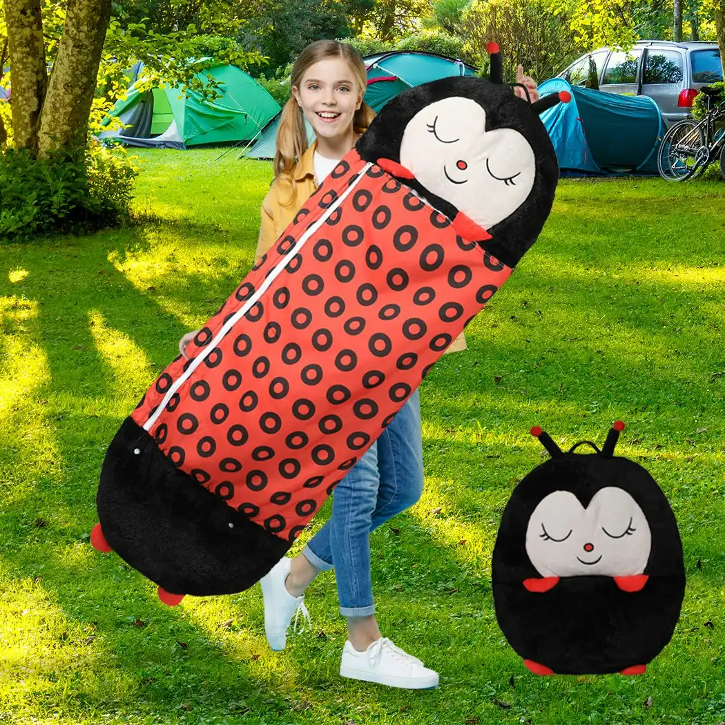 Mountview Sleeping Bag Child Pillow Stuffed Toy Kids Gift Toy Ladybug 135cm S