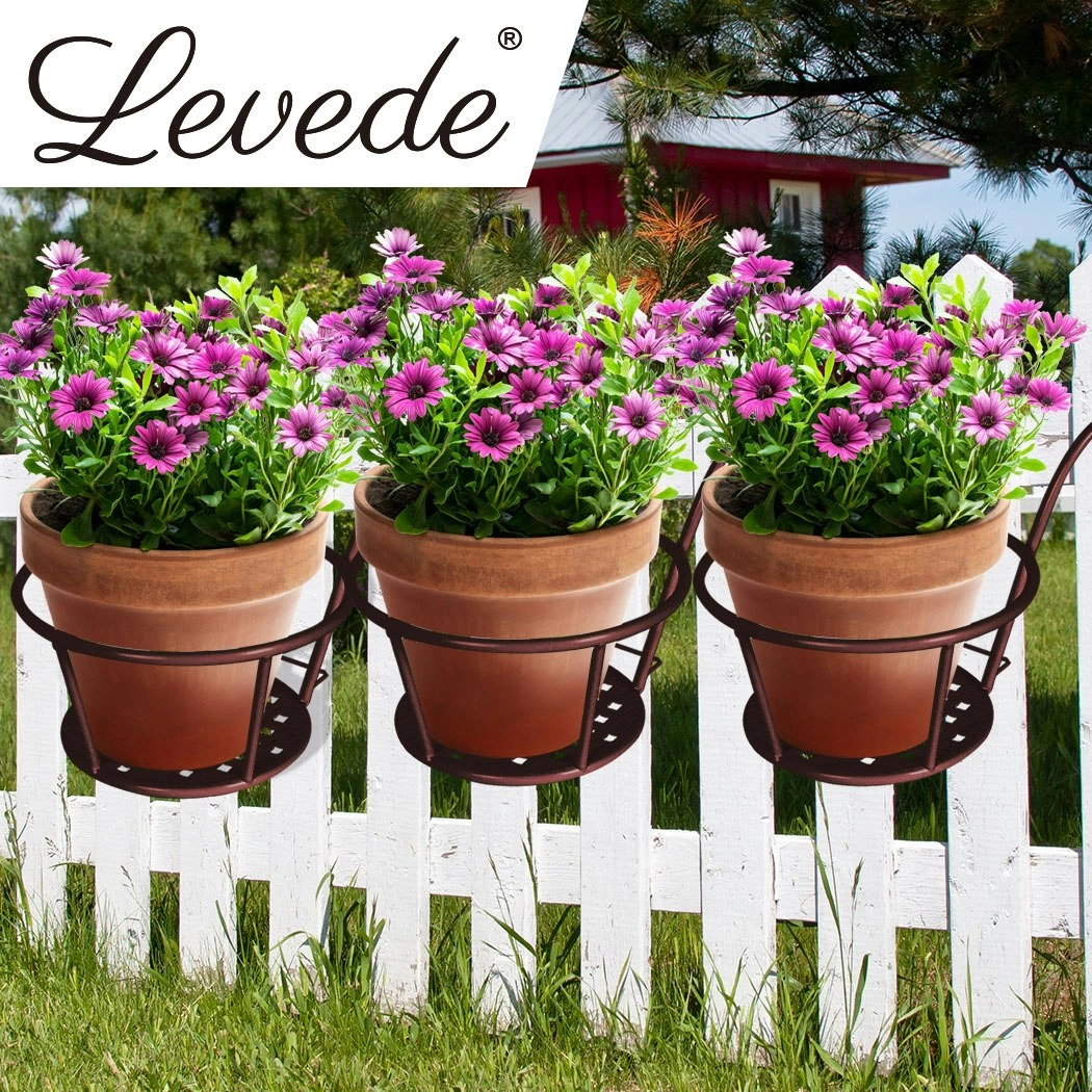 Levede 3x Plant Stand flower Holder Hanging Pot Basket Plant Garden Wall Storage