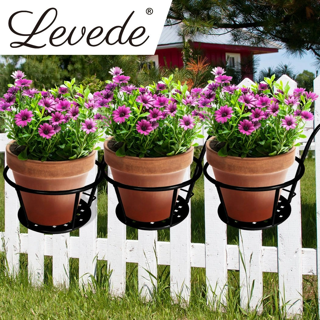 Levede 3x Plant Stand flower Holder Hanging Pot Basket Plant Garden Wall Storage