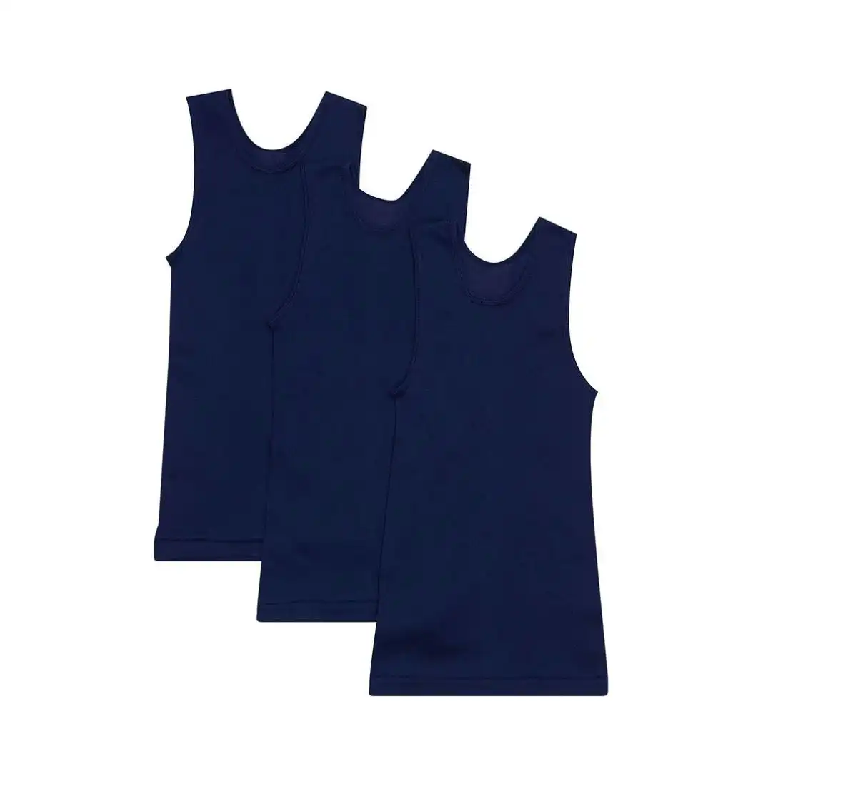 9 x Bonds Boys Navy Chesty Singlets Kids Cotton Tank Top