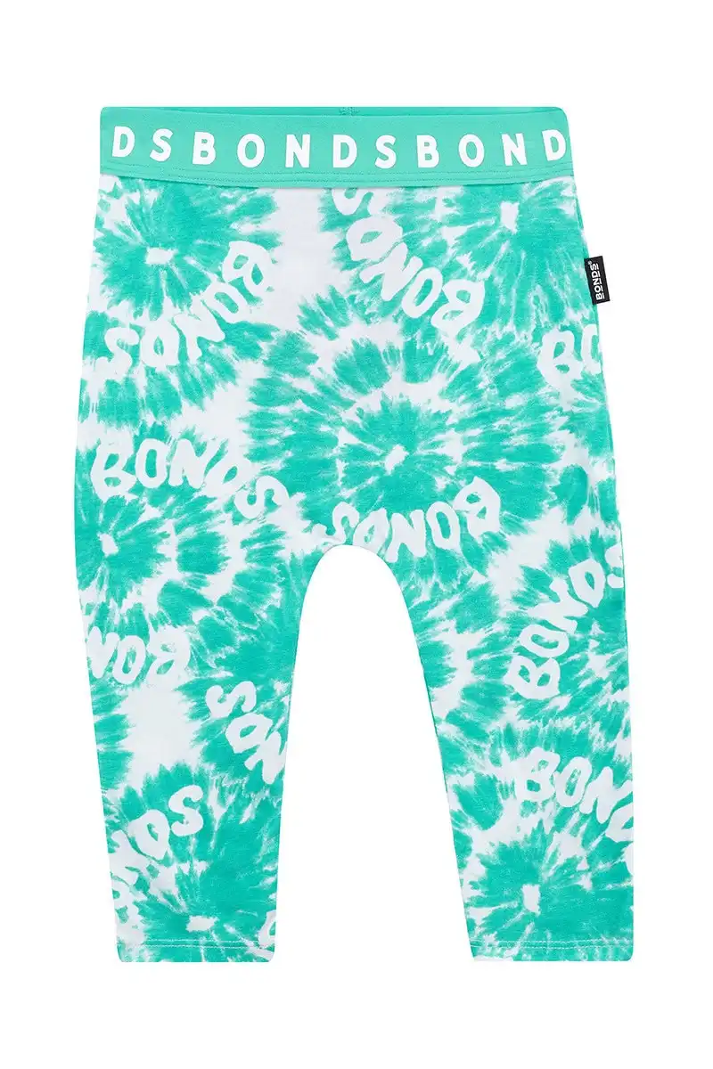 Bonds Kids Boys Girls Leggings Bottoms Blue Tie Dye