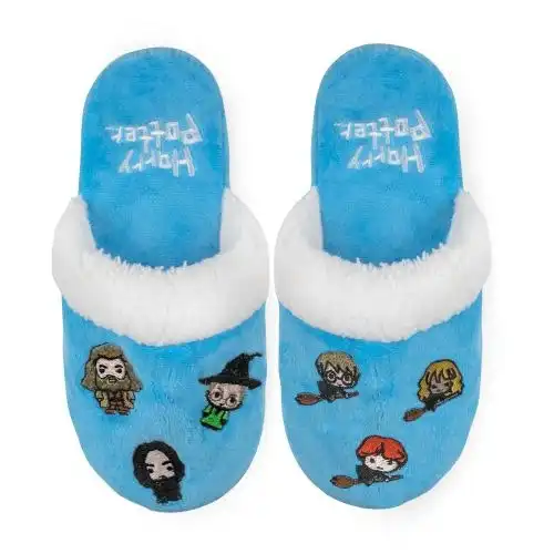 Kids Boys Girls Harry Potter & Friends Hogwarts Kawaii Slippers Light Blue