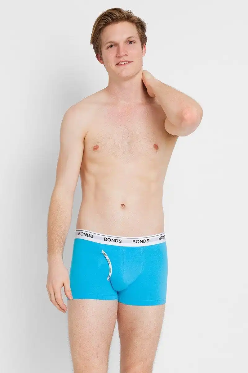 6 x Mens Bonds Guyfront Trunks Underwear Ocean Blue