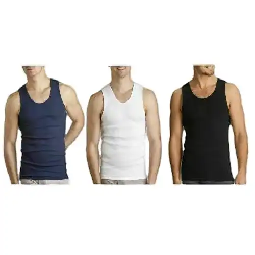 Mens Bonds 6 Pack Singlet Chesty Navy White Black Cotton Vest Singlets S - 4Xl