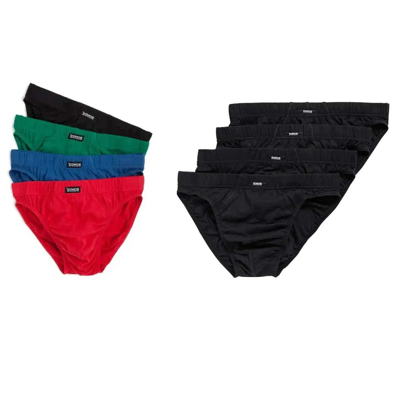 Bonds Mens 4 Pack Black Action Bikini Brief Underwear Jocks