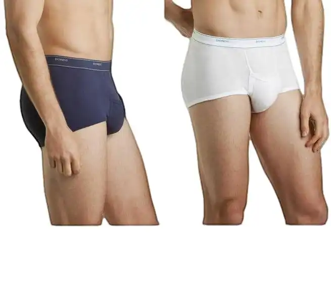 Mens Bonds White Navy 3 Pairs Cotton Briefs Support Undies Underwear