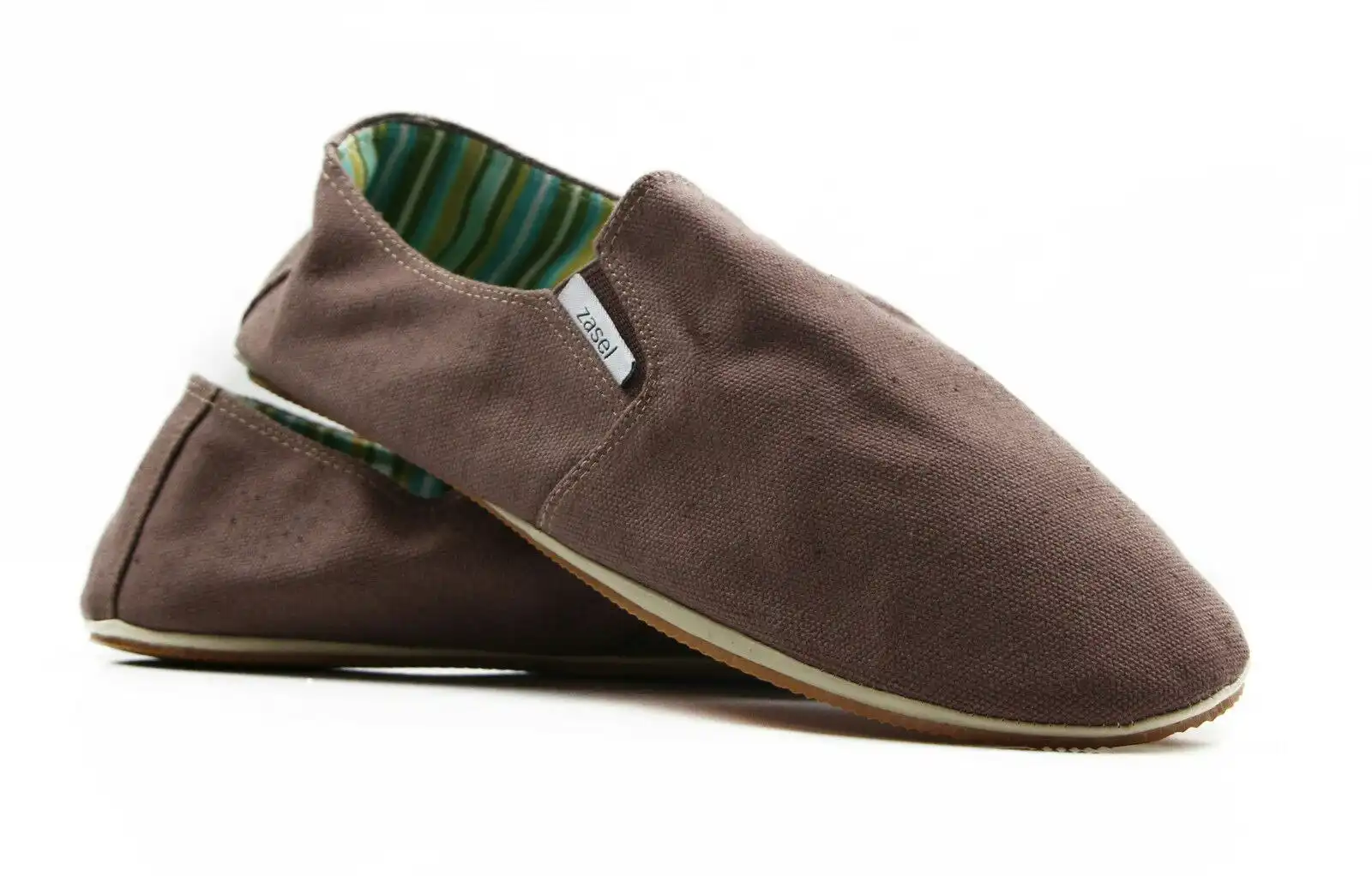 Zasel Mens Cotton Canvas Shoes - Dark Brown