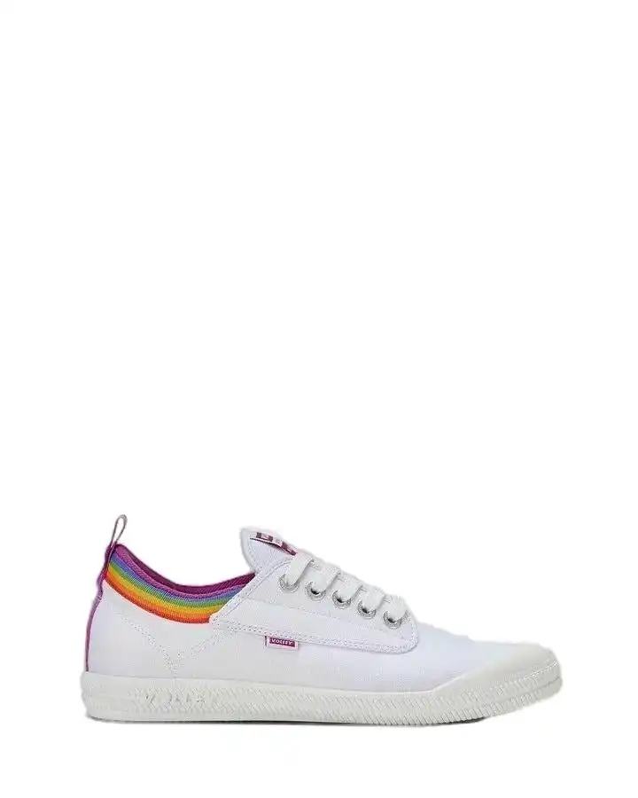 Pride International Volleys Volley Casual Mens Womens White Rainbow Lgbt Shoes