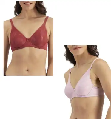 6 Pack X Berlei Womens Sweatergirl Bra - Pink / Red