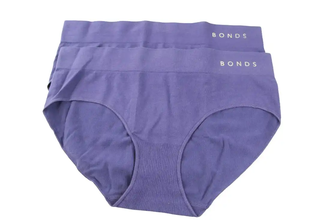 2 Pairs X Bonds Womens Seamless Full Brief Underwear Violet