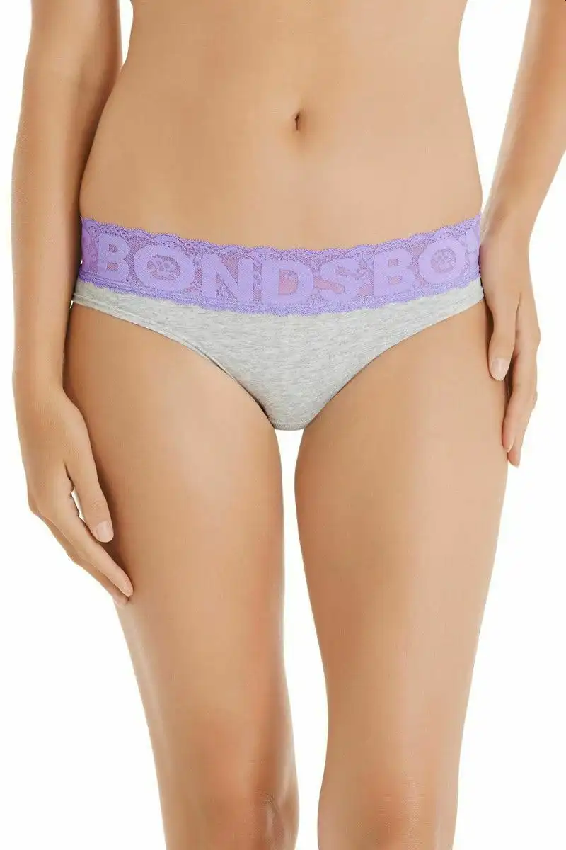 Bonds Ladies Match Its Skimpy Bikini Briefs Panties Underwear size 8 Black  Blue