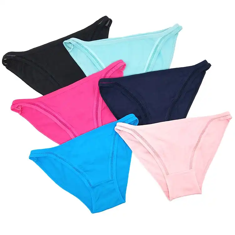 30 X Womens Solid Panties Briefs Undies Cotton Assorted Underwear Jocks