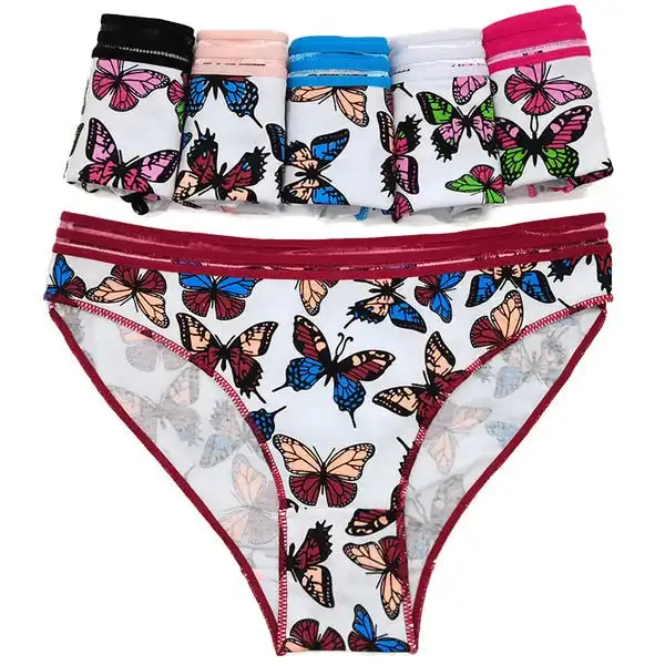 30 X Womens Sheer Spandex / Cotton Briefs - Assorted Underwear Undies 89532