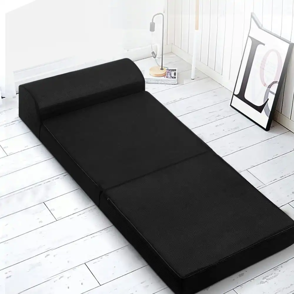 Giselle Bedding Foldable Mattress Folding Foam Bed Mat Black