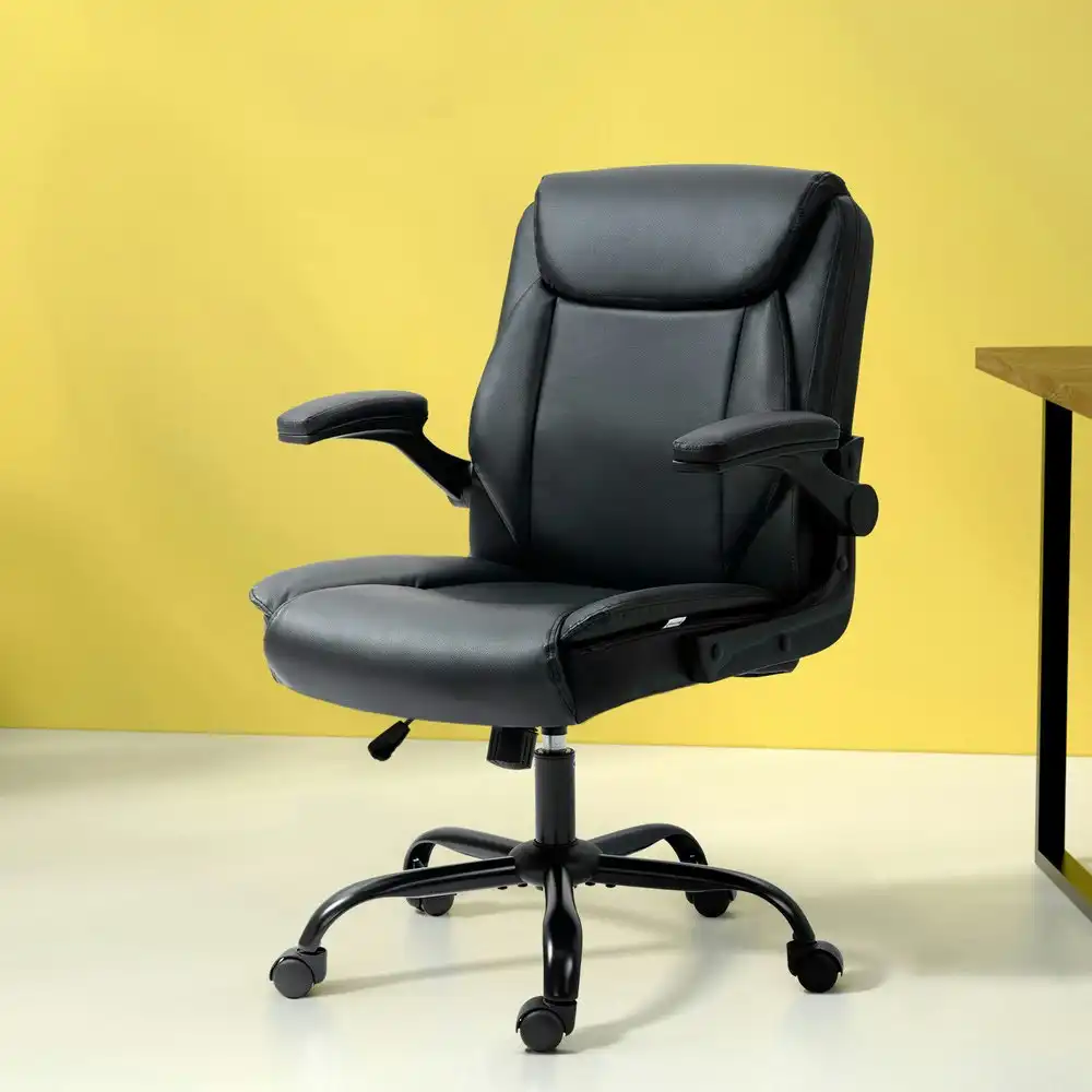 Artiss Executive Office Chair Mid Back Black