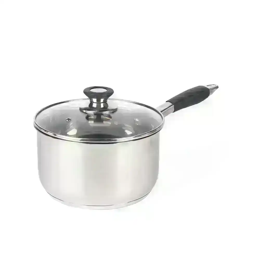 TOQUE 20cm Japanese Deep Frying Pot Stainless Steel Tempura Fryer Fry Pan  Silver