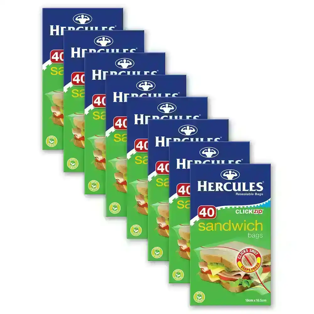 Buy 75pc Hercules Twin Zip Resealable Large 22x22cm Food Storage