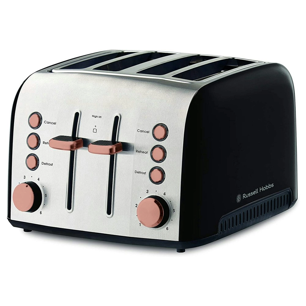 Russell Hobbs RHT94COP Brooklyn 4-Slice Bread Slot Sandwich Toaster 1950W Copper