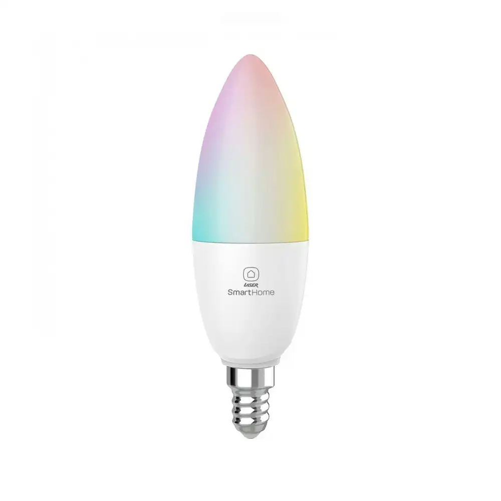 Laser 5W E14 Smart RGB LED Light Bulb Colour/Intensity Adjust WiFi App Control