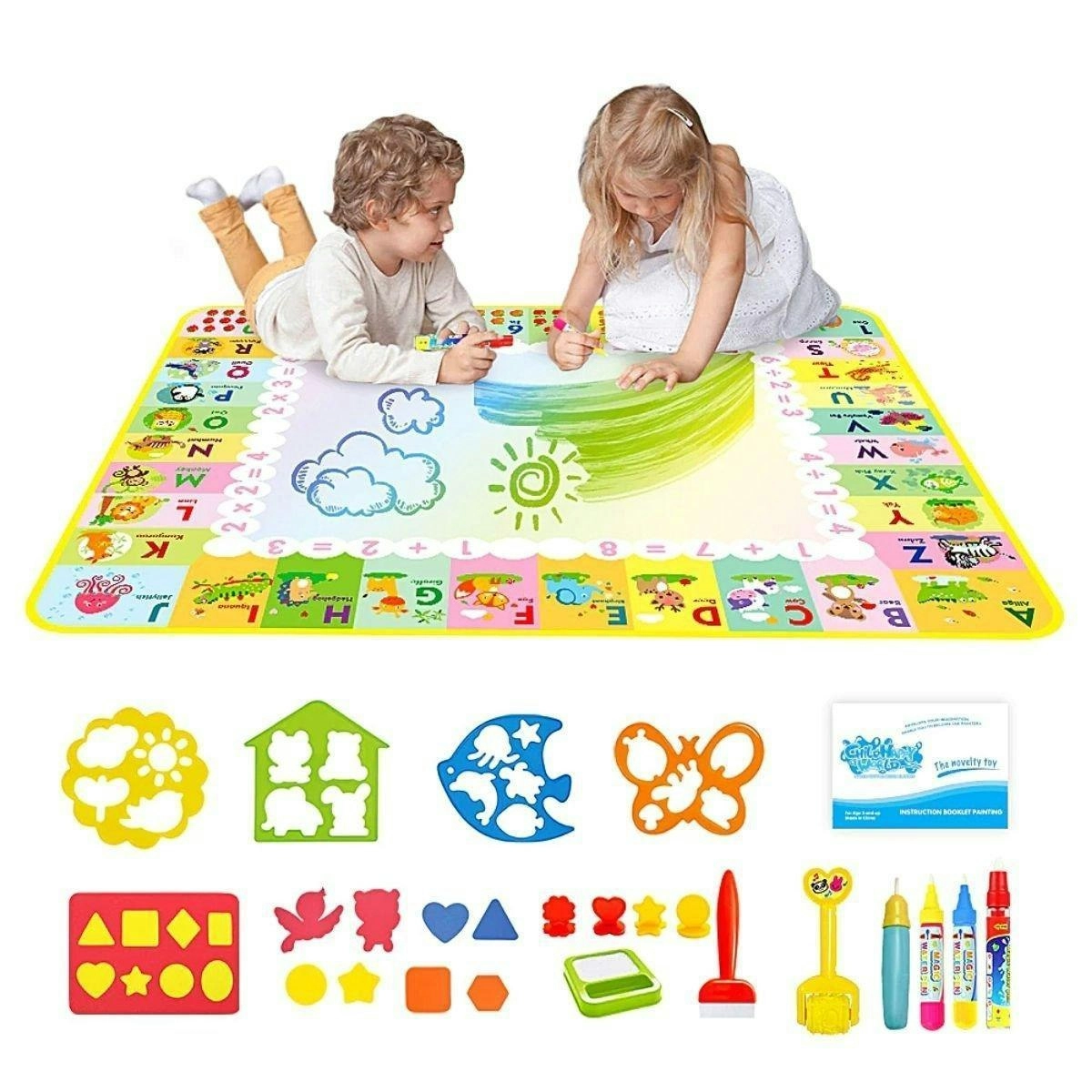 Kidst Educational Coloring Aqua Magic Water Doodler Play Mat for Kids