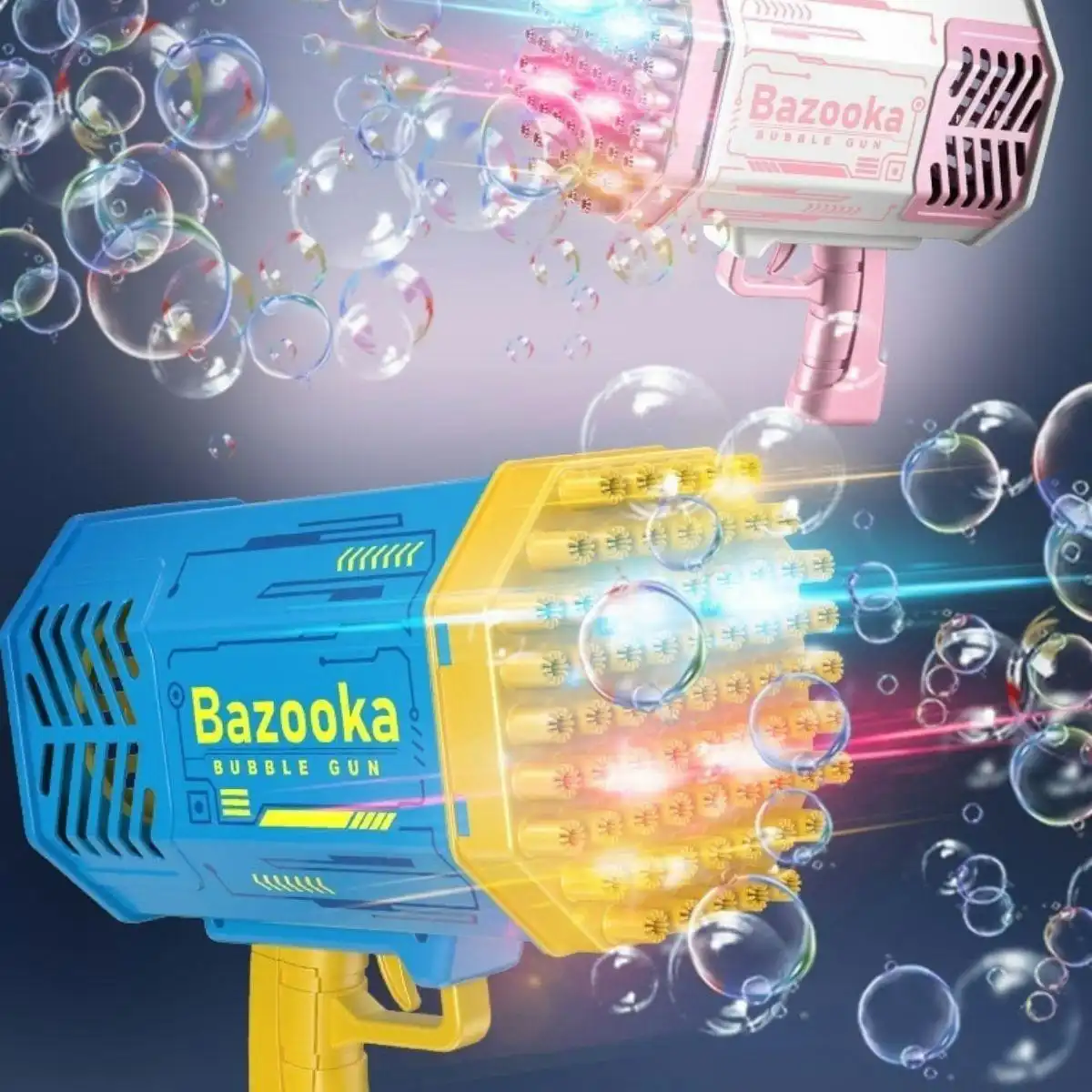 Kidst Bubble Machine Bazooka Outdoor Bubble Blaster 88 holes Rechargeable