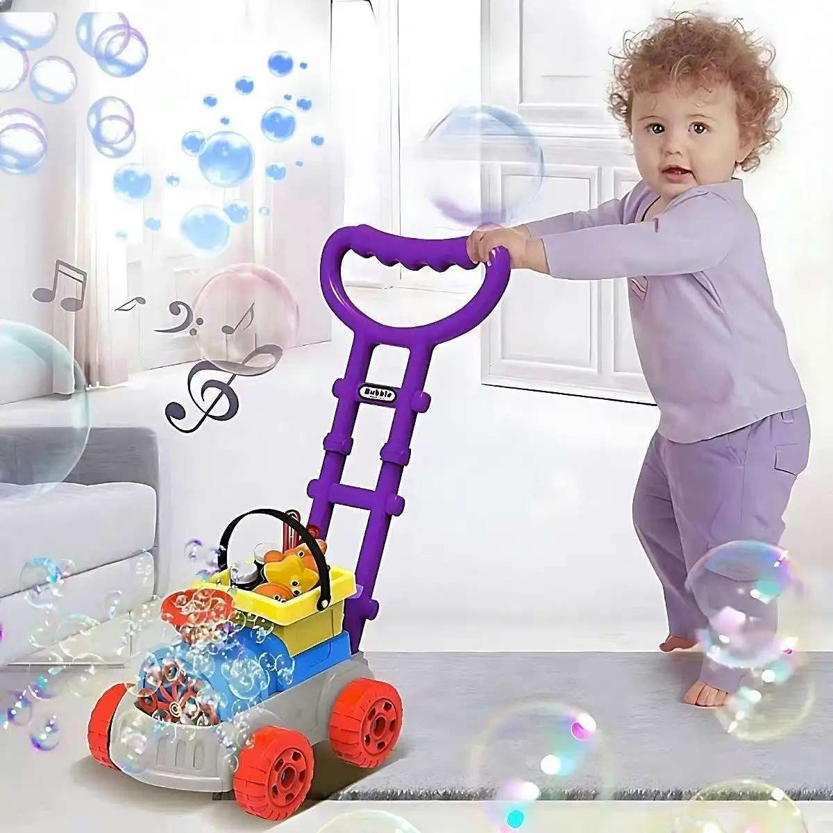 Kidst Bubble Toy Train for Kids Toddler Activity Walker Automatic Bubble Blower