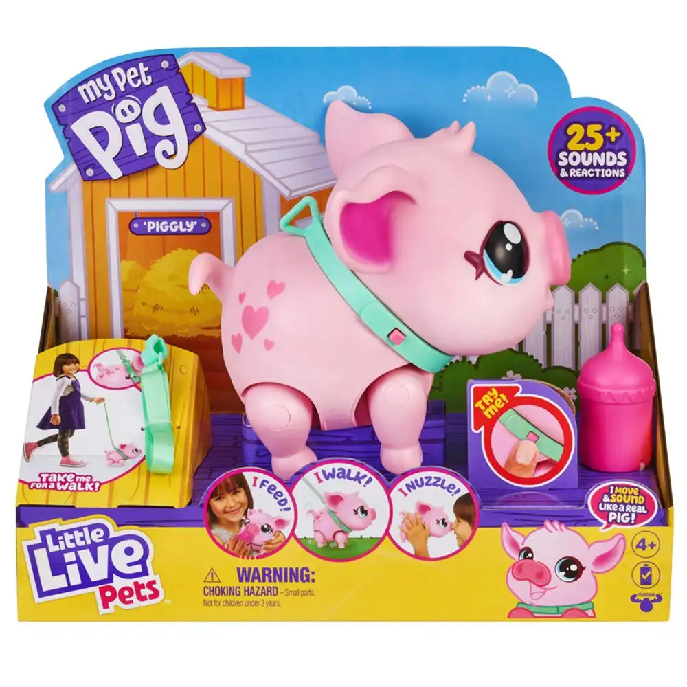 Little Live Pets My Pet Pig Soft w/ Sounds Interactive Kids/Toddler Toys 3y+