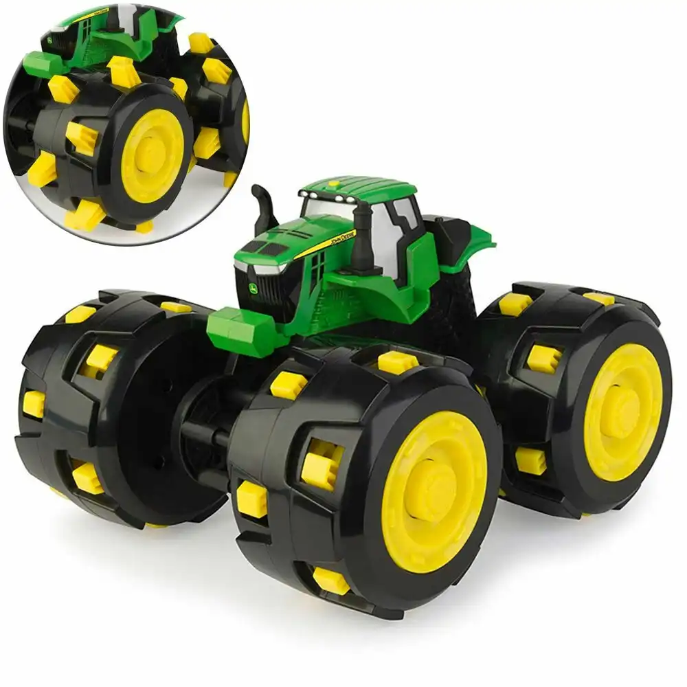 John Deere Monster Spike Treads Tractor/Truck Retractable Wheels Kids Toy/Play