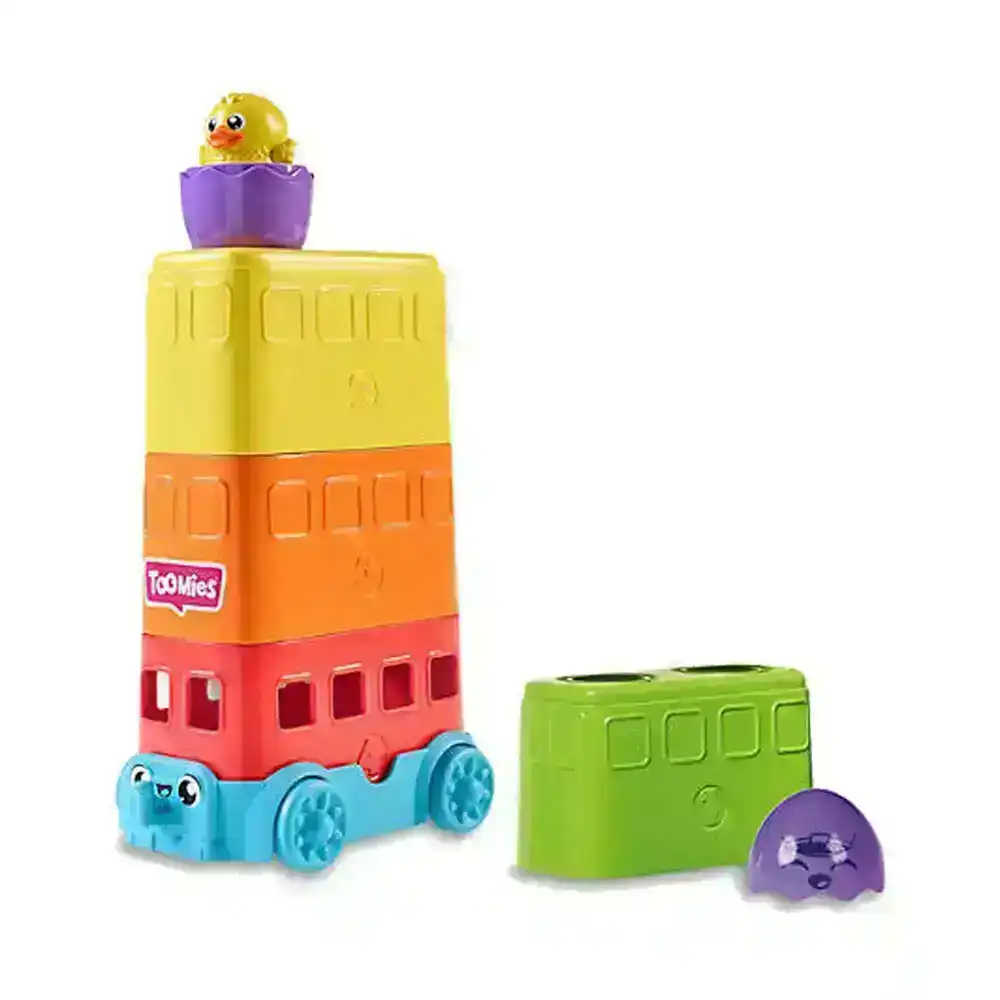 TOMY Stacker Decker Bus Baby/Toddler Stackable Vehicle Educational Toy 12-36m