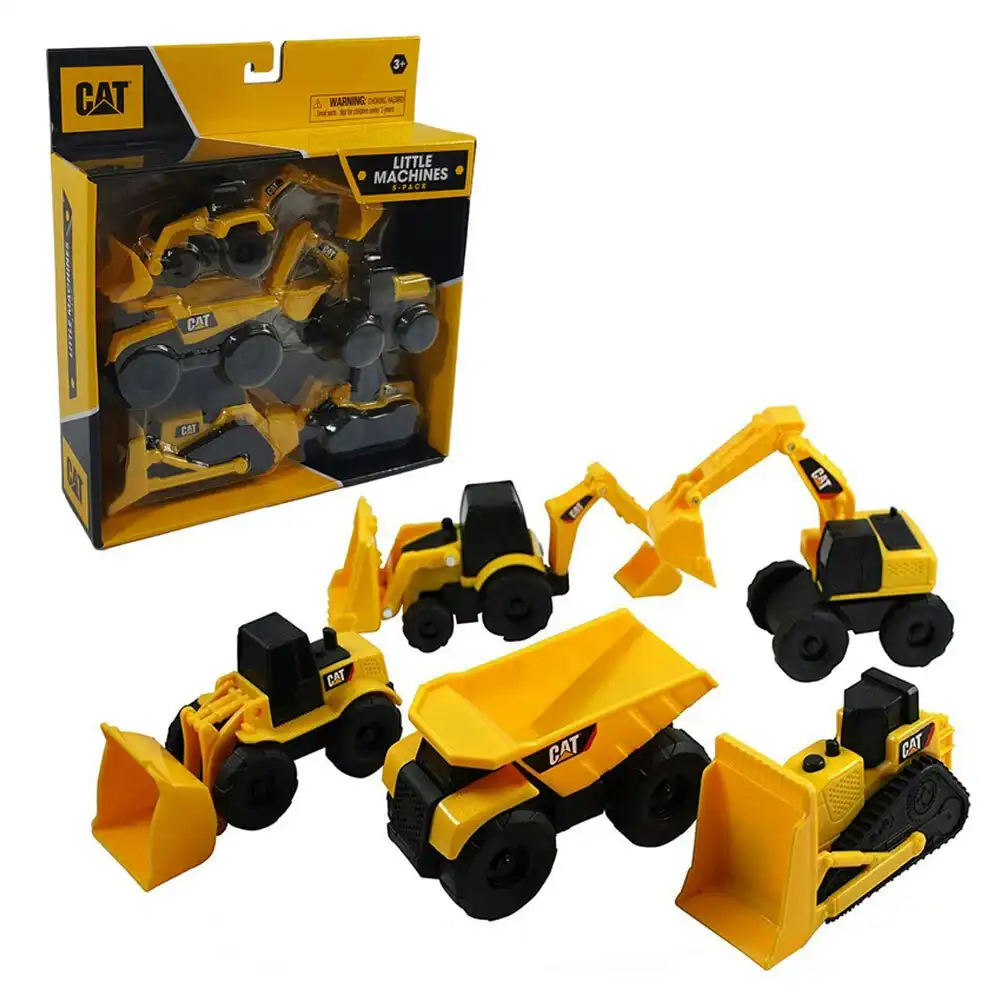 5PK Cat Mini Machines Truck  Construction Vehicle Toy Kids/Children 3y+ Yellow