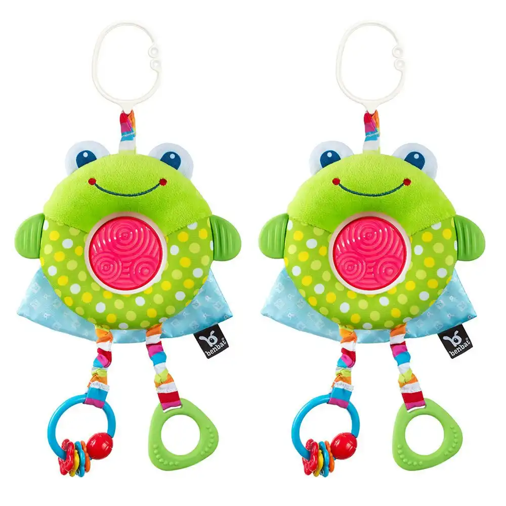 2PK Benbat Dazzle Multi Skills Travel Educational/Development Baby 0m+ Toy Frog