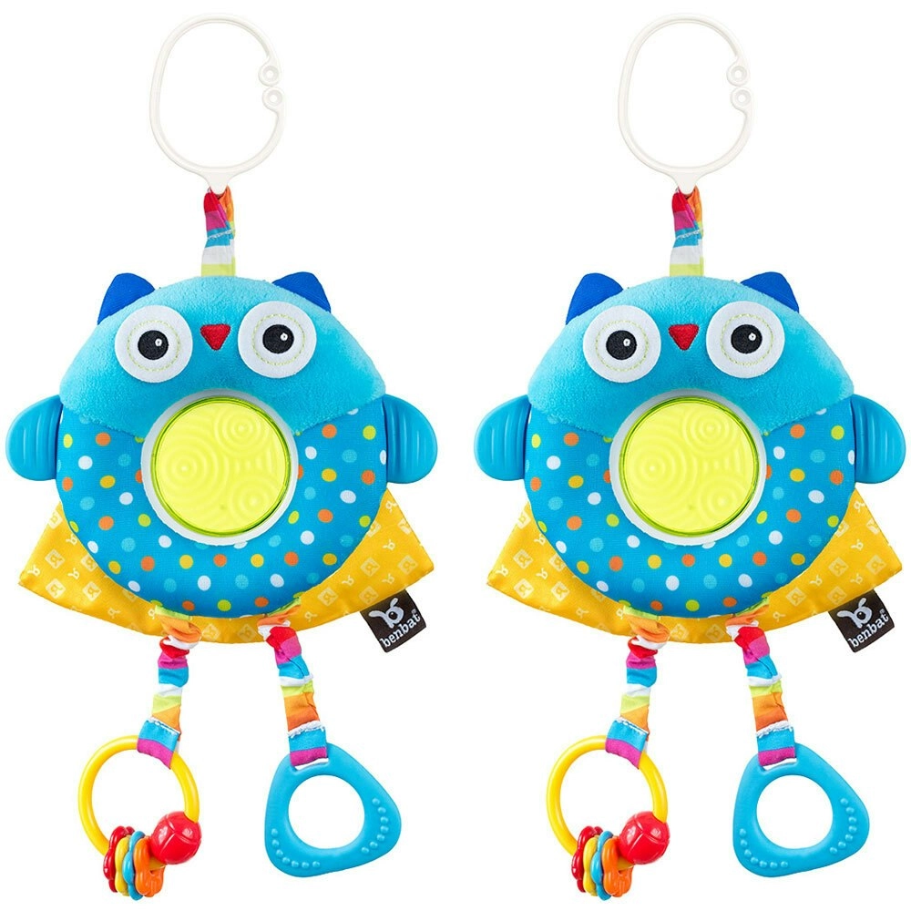 2x Benbat Dazzle Multi Skills Travel Educational/Development Baby/Infant Toy Owl