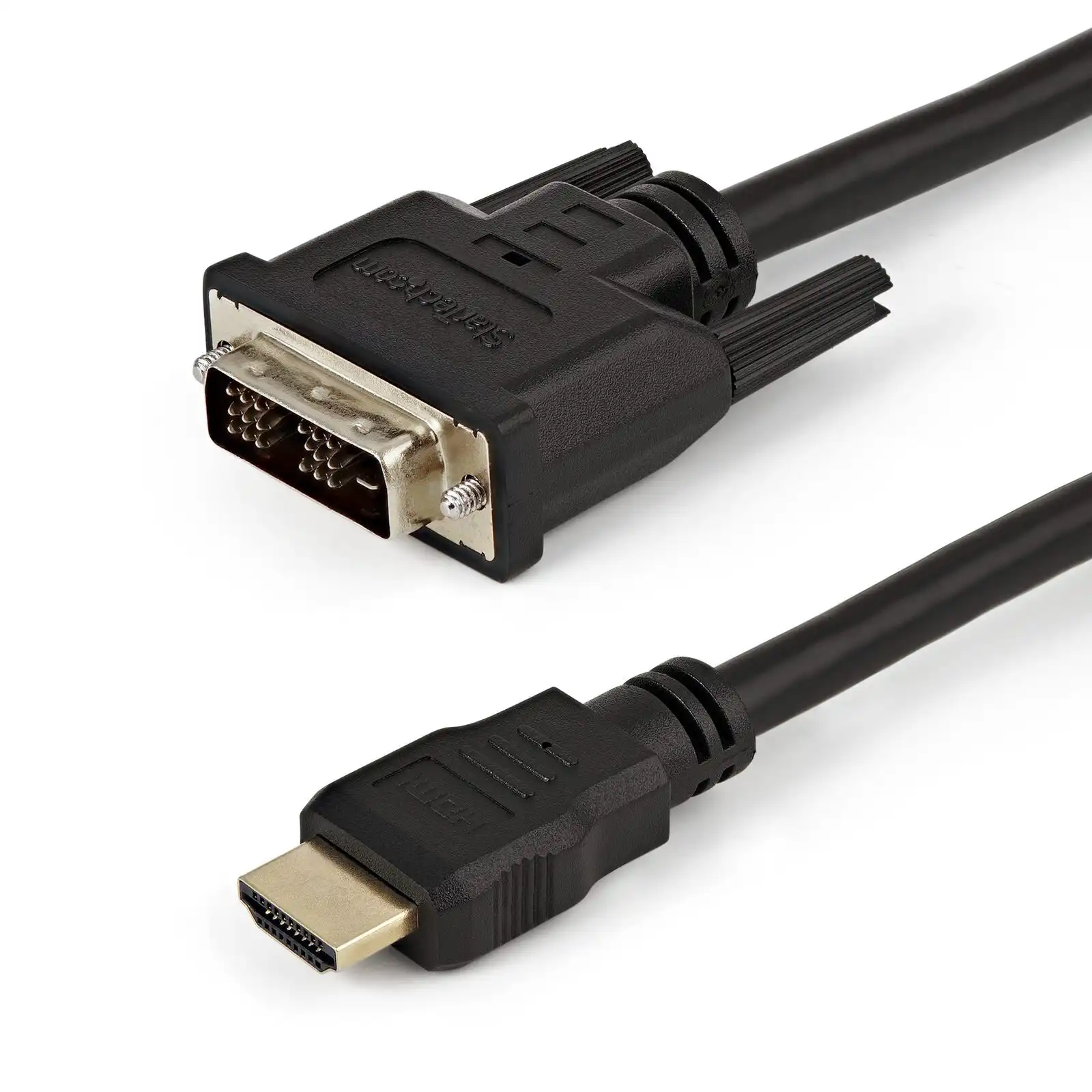 StarTech.com 8in HDMI to DVI-D Video Cable Adapter - HDMI  Female to DVI Male - HDMI to DVI Dongle Adapter Cable (HDDVIFM8IN),Black :  Electronics