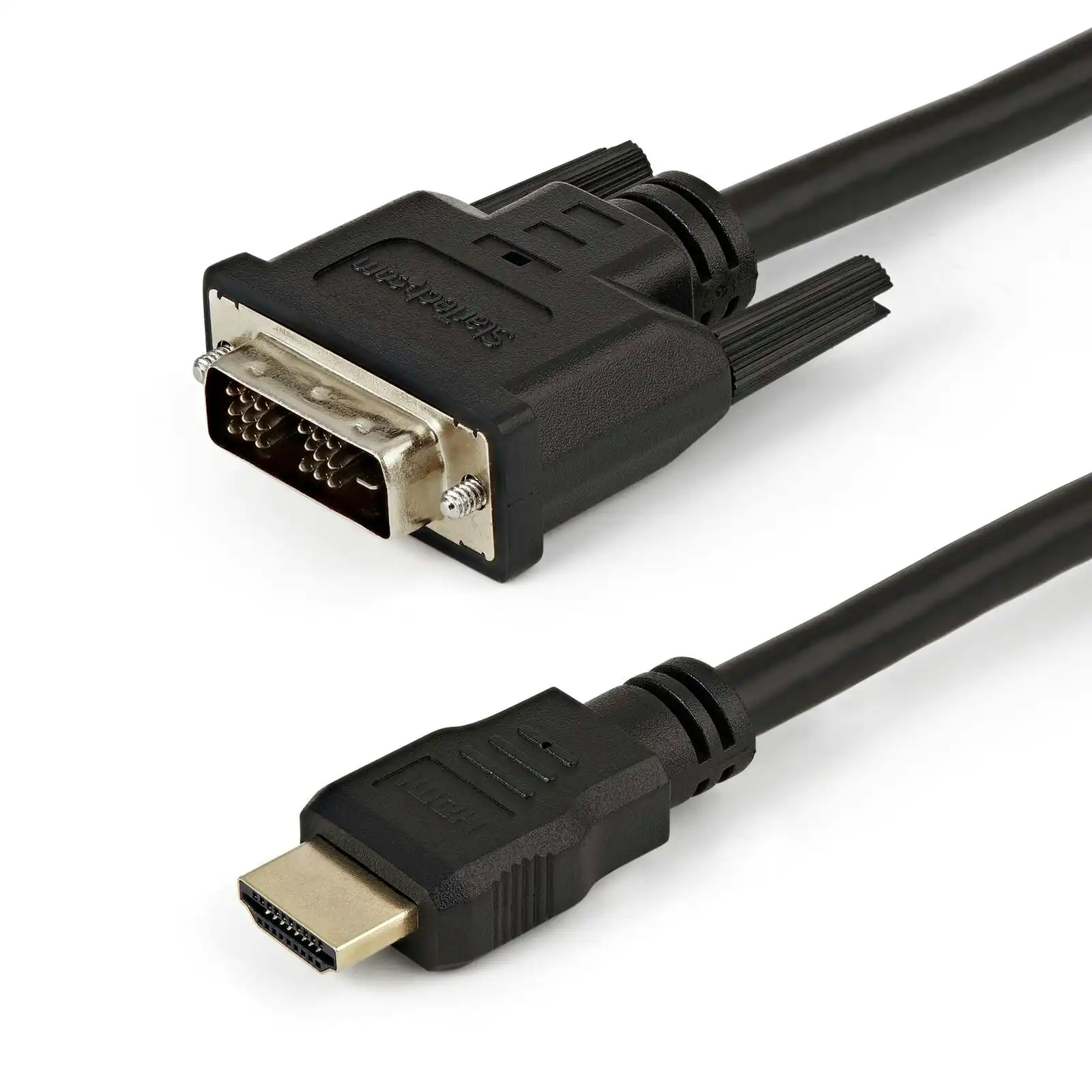 Star Tech 1.5M Male HDMI to Male DVI-D Braided Shield Cable Adapter for HDTV BK