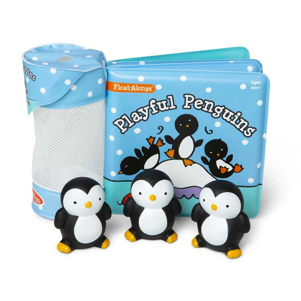 Melissa & Doug Float Alongs Baby/Toddler Penguins Book Bath/Water Play Toy Set