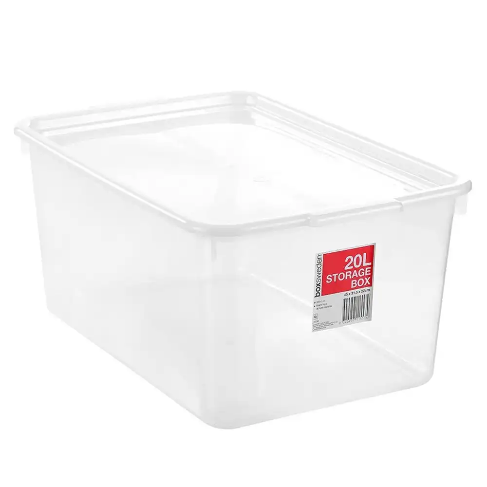 Hudson Home White Stackable Storage Bin With Bamboo Lid