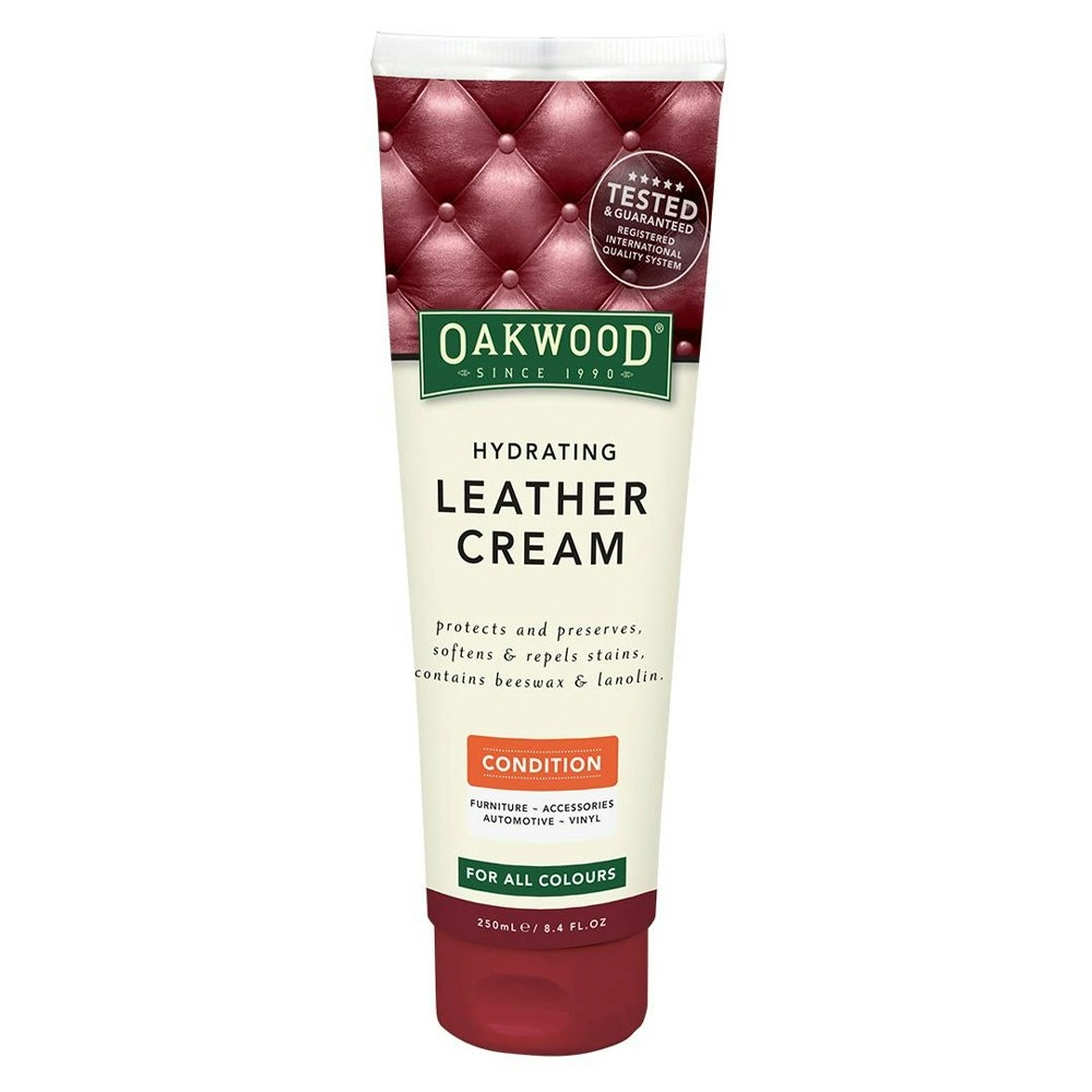 Oakwood 250ml Hydrating Leather Cream Moisturising Conditioner Upholstery Care