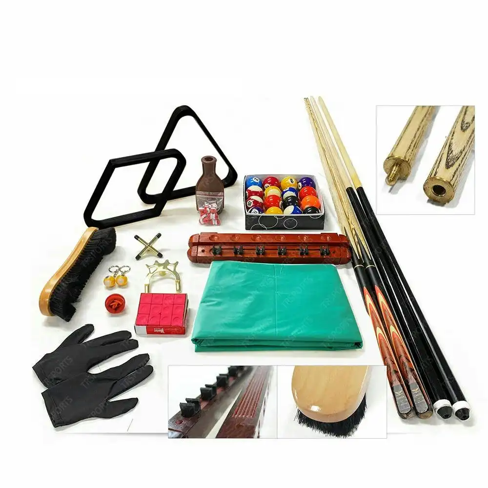 MACE Premium Snooker Pool Billiard Accessories Kit - Professional Ash Cues Scoreboard