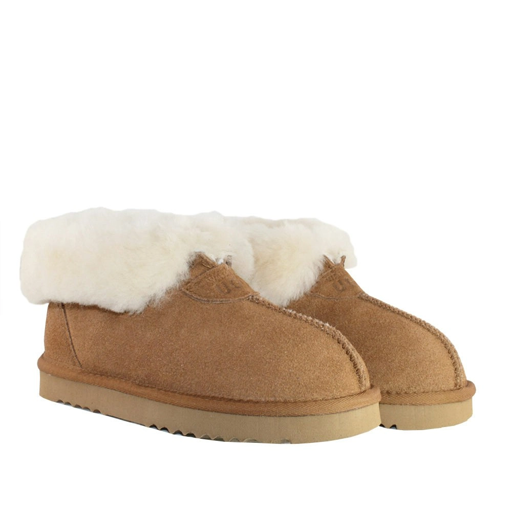 Waratah UGG® Wool Collar Slipper - Chestnut