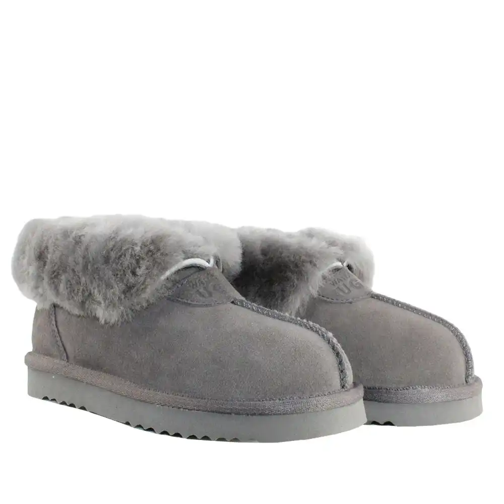 Waratah UGG® Wool Collar Slipper - Grey