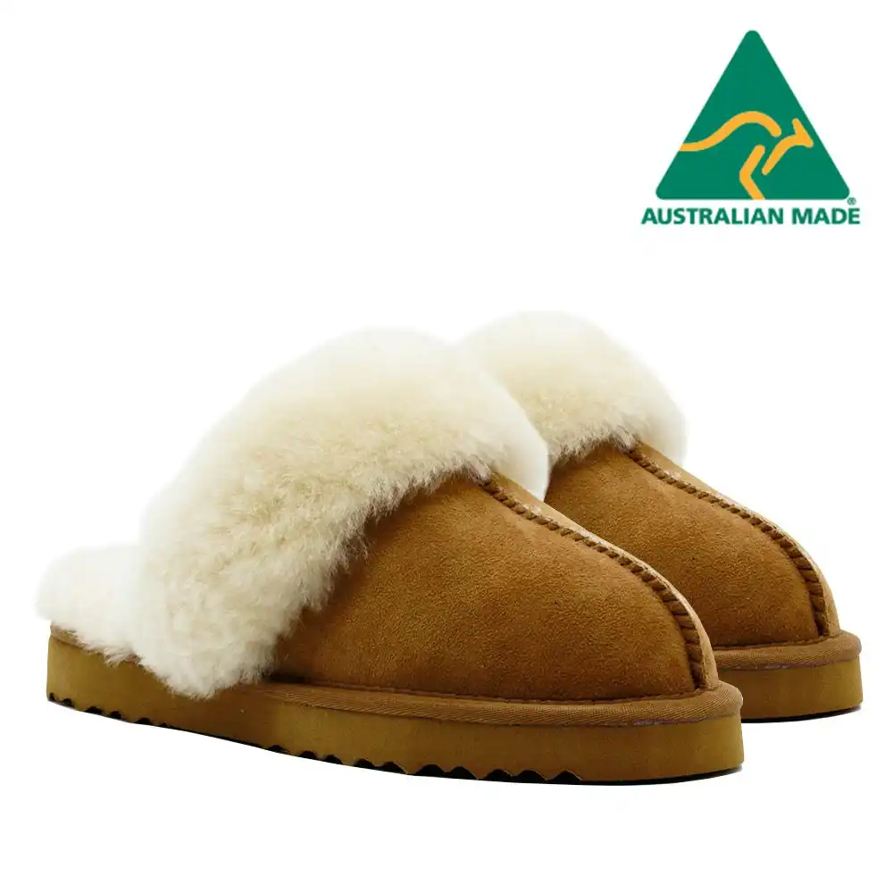 Waratah UGG® Australian Made Premium Sheepskin Ladies Scuff - Chestnut